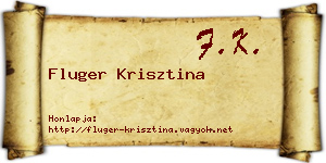 Fluger Krisztina névjegykártya