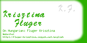 krisztina fluger business card